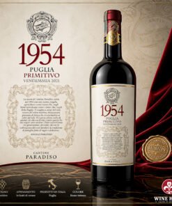 Rượu Vang Ý 1954 Primitivo Cantine Paradiso – Siêu Phẩm Vang Đỏ Đậm Đà Chuẩn Puglia