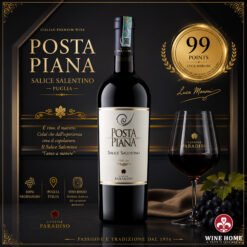 Rượu vang Ý Posta Piana Salice Salentino Cantine Paradiso - Mượt Mà, Đậm Đà Cho Mọi Dịp | Rượu Vang Wine Home Rượu vang Ý Posta Piana Salice Salentino Cantine Paradiso - Mượt Mà, Đậm Đà Cho Mọi Dịp