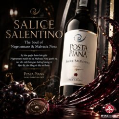 Rượu vang Ý Posta Piana Salice Salentino Cantine Paradiso - Mượt Mà, Đậm Đà Cho Mọi Dịp | Rượu Vang Wine Home Rượu vang Ý Posta Piana Salice Salentino Cantine Paradiso