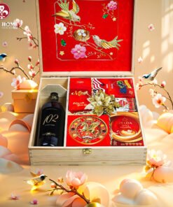 Hộp Quà Tết Xuân Như Ý Hộp Gỗ Đỏ 16