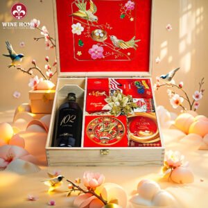 Hộp Quà Tết Xuân Như Ý Hộp Gỗ Đỏ 16