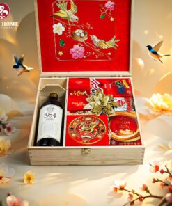 Hộp Quà Tết Xuân Như Ý Hộp Gỗ Đỏ 14