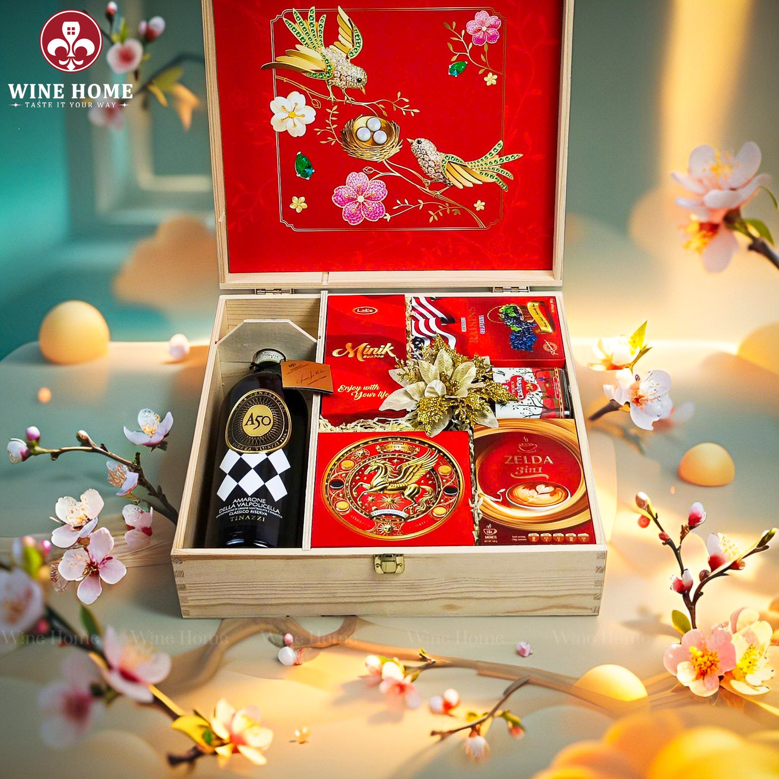 Hộp Quà Tết Xuân Như Ý Hộp Gỗ Đỏ 19 Hộp Quà Tết Xuân Như Ý Hộp Gỗ Đỏ 19