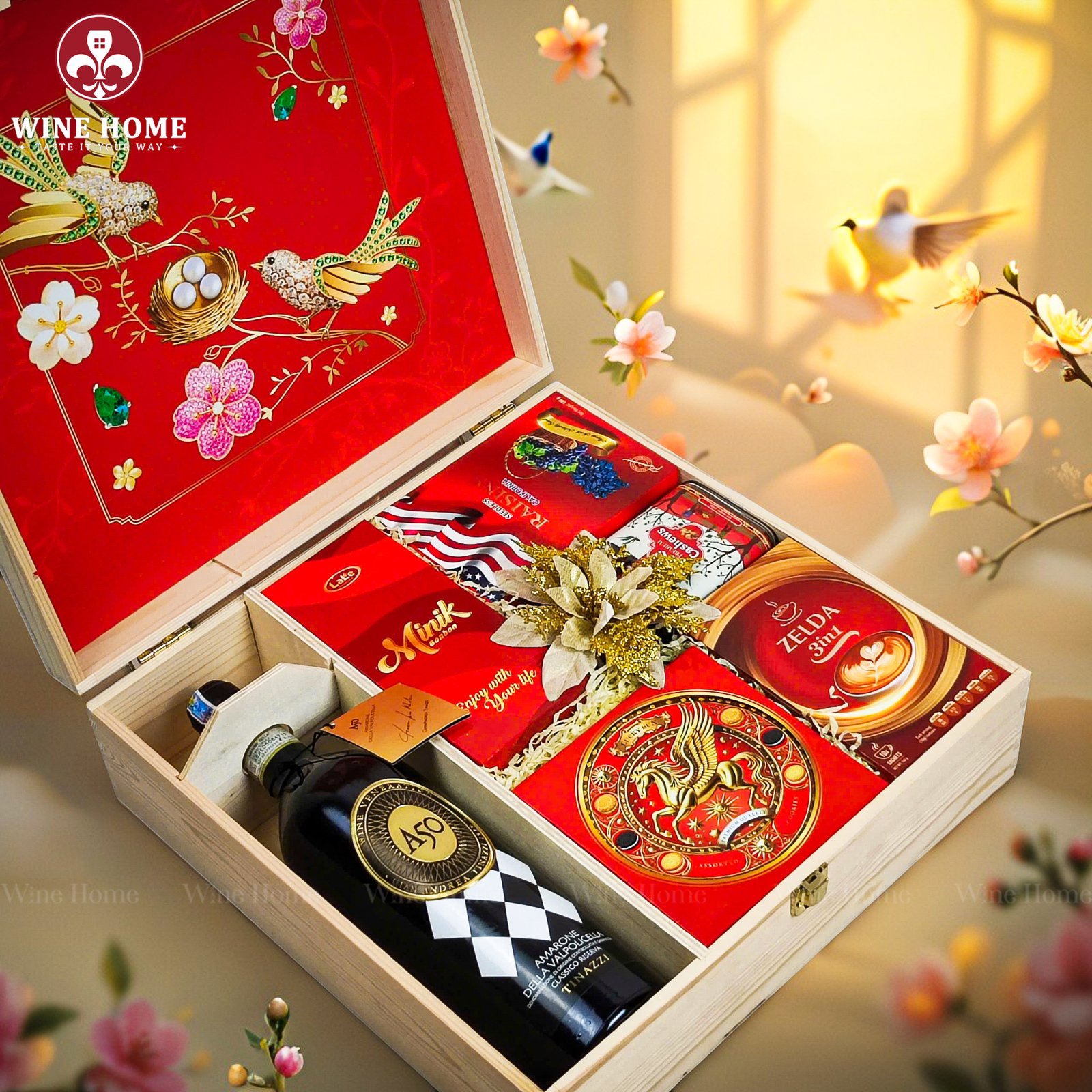 Hộp Quà Tết Xuân Như Ý Hộp Gỗ Đỏ 19 Hộp Quà Tết Xuân Như Ý Hộp Gỗ Đỏ 19