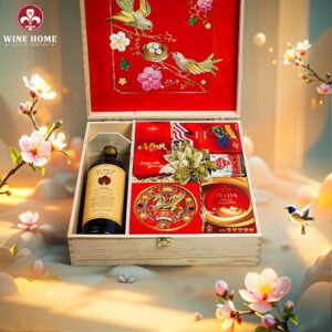 Hộp Quà Tết Xuân Như Ý Hộp Gỗ Đỏ 13