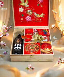 Hộp Quà Tết Xuân Như Ý Hộp Gỗ Đỏ 18