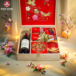 Hộp Quà Tết Xuân Như Ý Hộp Gỗ Đỏ 12