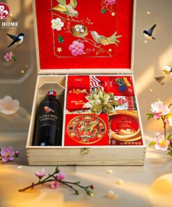 Hộp Quà Tết Xuân Như Ý Hộp Gỗ Đỏ 15