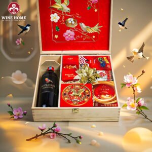 Hộp Quà Tết Xuân Như Ý Hộp Gỗ Đỏ 15