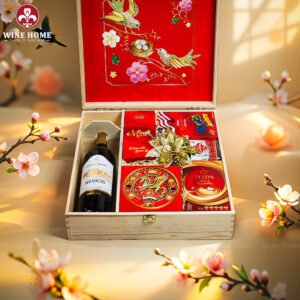 Hộp Quà Tết Xuân Như Ý Hộp Gỗ Đỏ 03