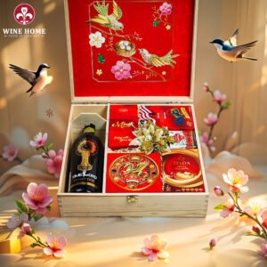 Hộp Quà Tết Xuân Như Ý Hộp Gỗ Đỏ 11