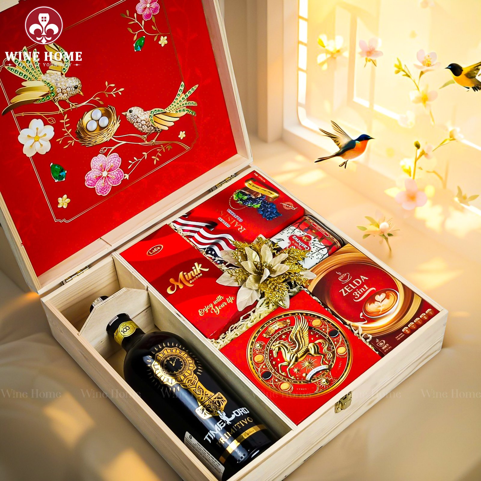 Hộp Quà Tết Xuân Như Ý Hộp Gỗ Đỏ 11 Hộp Quà Tết Xuân Như Ý Hộp Gỗ Đỏ 11