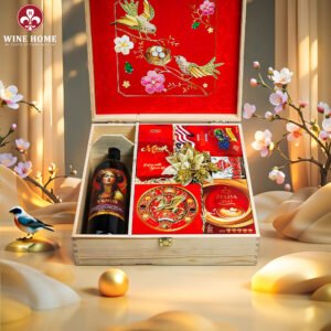 Hộp Quà Tết Xuân Như Ý Hộp Gỗ Đỏ 04