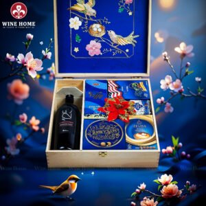 Hộp Quà Tết Xuân Như Ý Hộp Gỗ Blue 08