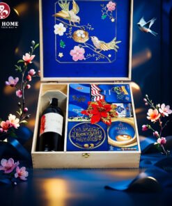 Hộp Quà Tết Xuân Như Ý Hộp Gỗ Blue 13