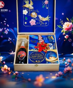 Hộp Quà Tết Xuân Như Ý Hộp Gỗ Blue 01