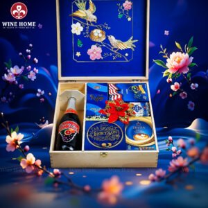 Hộp Quà Tết Xuân Như Ý Hộp Gỗ Blue 01