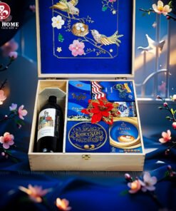 Hộp Quà Tết Xuân Như Ý Hộp Gỗ Blue 09