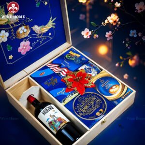 Hộp Quà Tết Xuân Như Ý Hộp Gỗ Blue 06