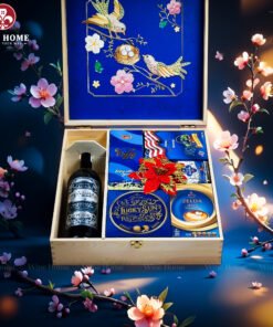 Hộp Quà Tết Xuân Như Ý Hộp Gỗ Blue 03
