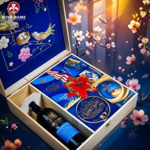 Hộp Quà Tết Xuân Như Ý Hộp Gỗ Blue 02