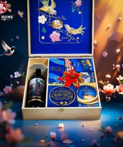 Hộp Quà Tết Xuân Như Ý Hộp Gỗ Blue 04