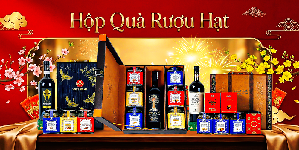 Hộp quà tết rượu hạt