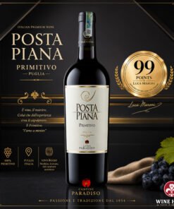 Rượu vang Ý Posta Piana Primitivo Cantine Paradiso - Đầy Cuốn Hút Cho Mọi Bữa Tiệc | Rượu Vang Wine Home Rượu vang Ý Posta Piana Primitivo Cantine Paradiso - Đầy Cuốn Hút Cho Mọi Bữa Tiệc