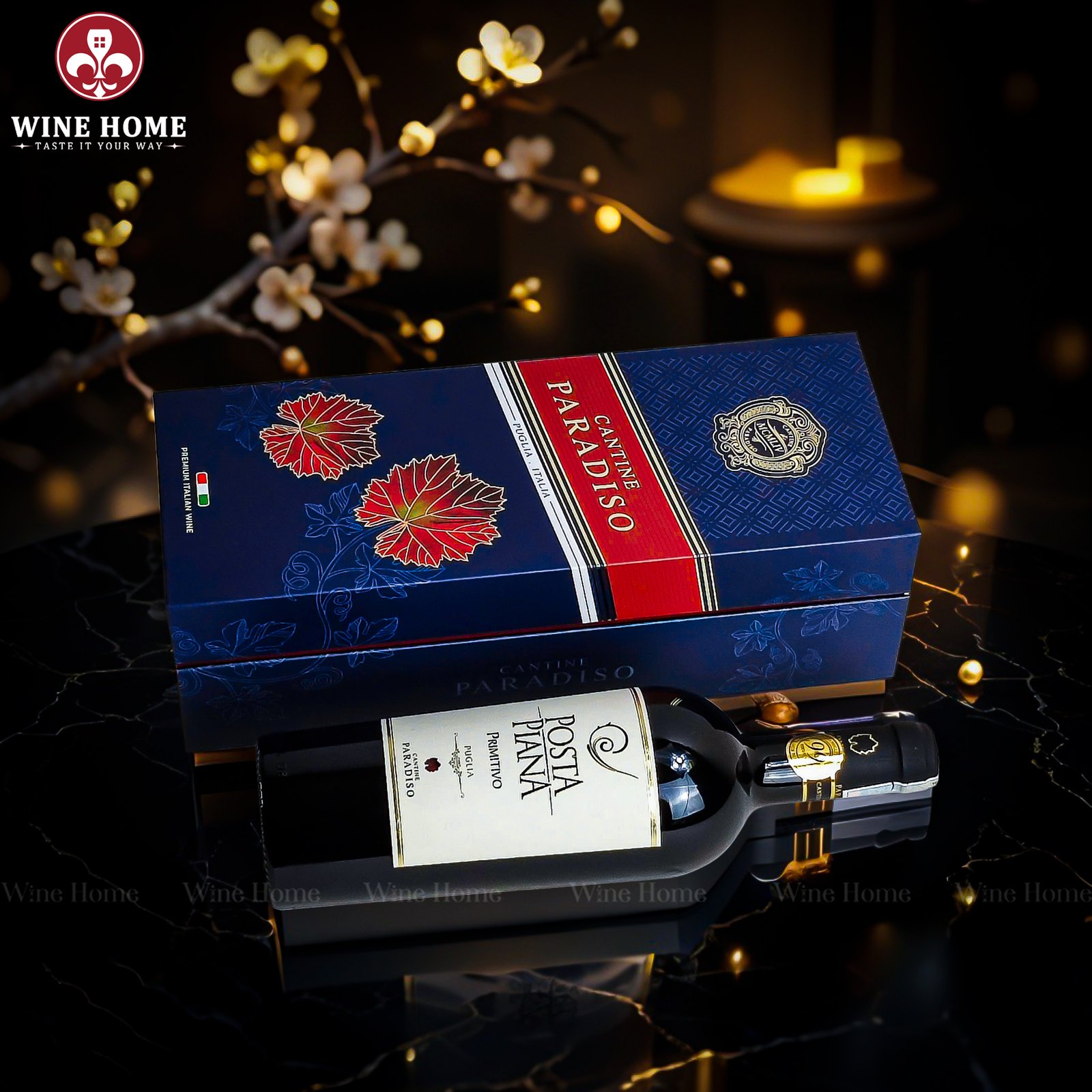Hộp Quà Rượu Vang 1 Chai Cantine Paradiso 01 Hộp Quà Rượu Vang 1 Chai Cantine Paradiso 01