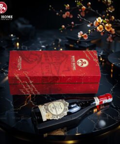 Hộp Quà Rượu Vang 1 Chai Hộp Đỏ Cao Cấp 04