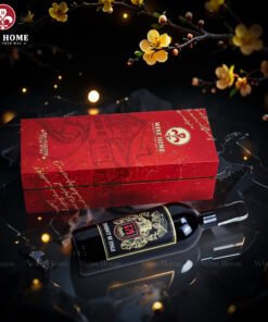 Hộp Quà Rượu Vang 1 Chai Hộp Đỏ Cao Cấp 03