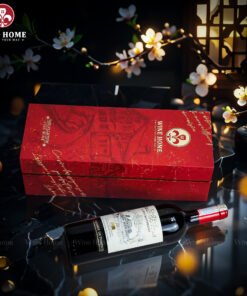 Hộp Quà Rượu Vang 1 Chai Hộp Đỏ Cao Cấp 07