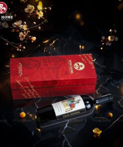 Hộp Quà Rượu Vang 1 Chai Hộp Đỏ Cao Cấp 05