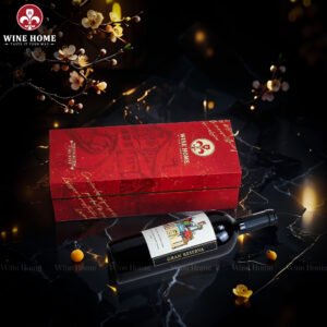Hộp Quà Rượu Vang 1 Chai Hộp Đỏ Cao Cấp 05