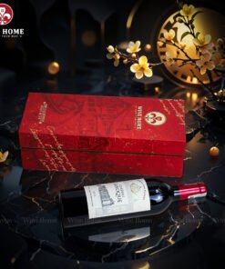 Hộp Quà Rượu Vang 1 Chai Hộp Đỏ Cao Cấp 08
