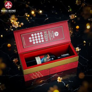 Hộp Quà Rượu Vang 1 Chai Hộp Đỏ Cao Cấp 01