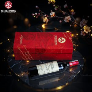 Hộp Quà Rượu Vang 1 Chai Hộp Đỏ Cao Cấp 02