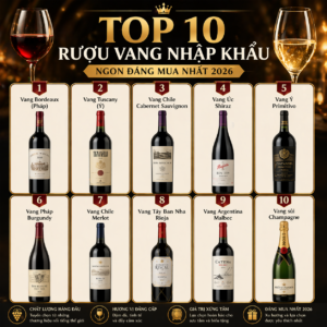 Top 10 Rượu Vang Nhập Khẩu Ngon Đáng Mua Nhất 2026