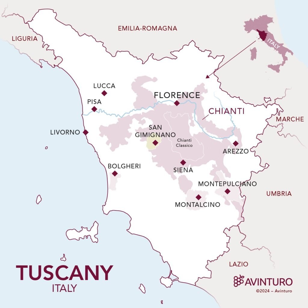 Vùng Rượu Vang Tuscany