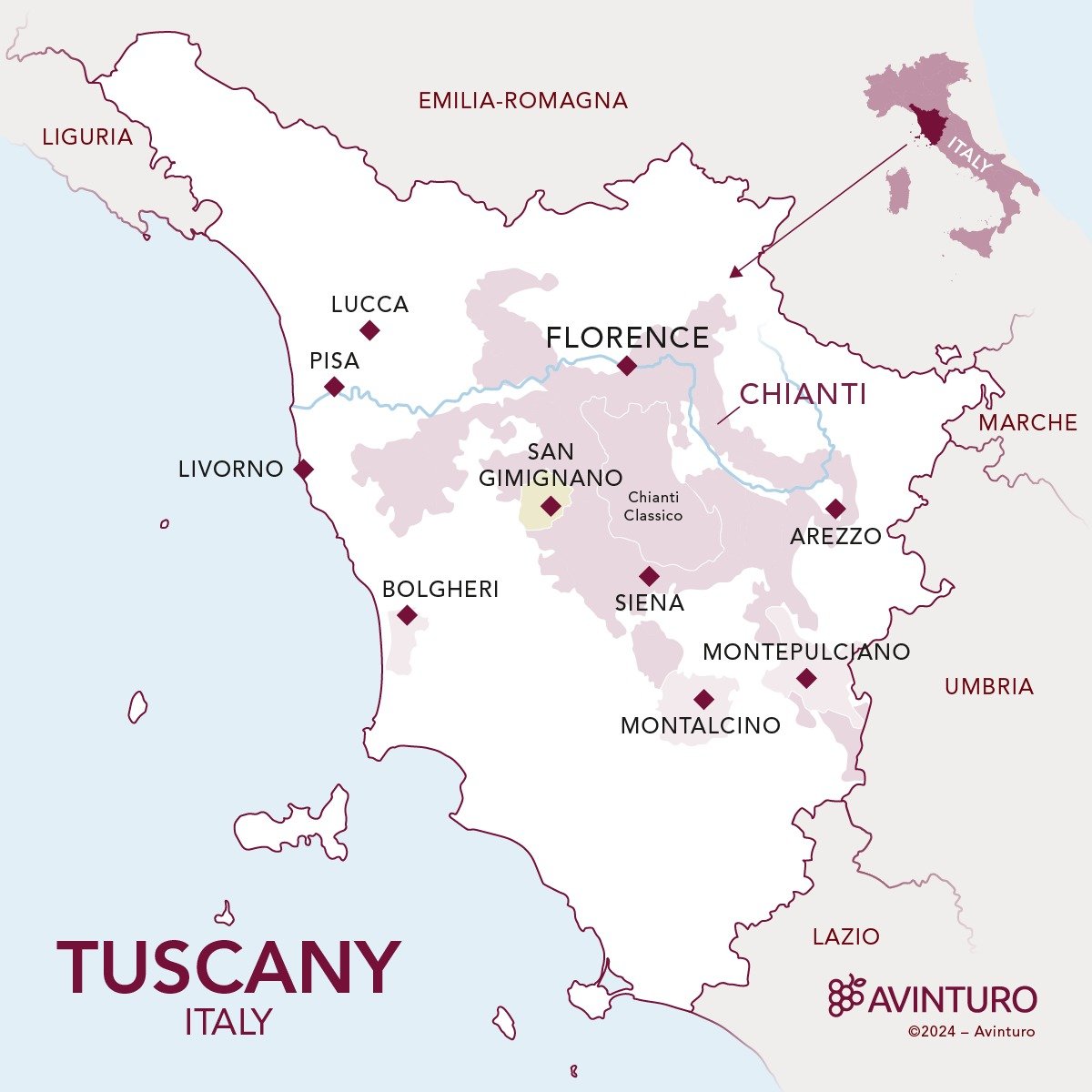 Vùng Rượu Vang Tuscany