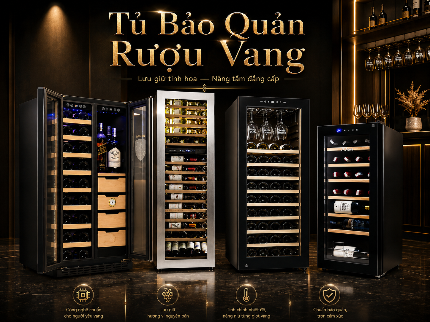 Tủ Bảo Quản Rượu Vang Bí Quyết Giữ Trọn Hương Vị Tuyệt Hảo Cùng WineHome