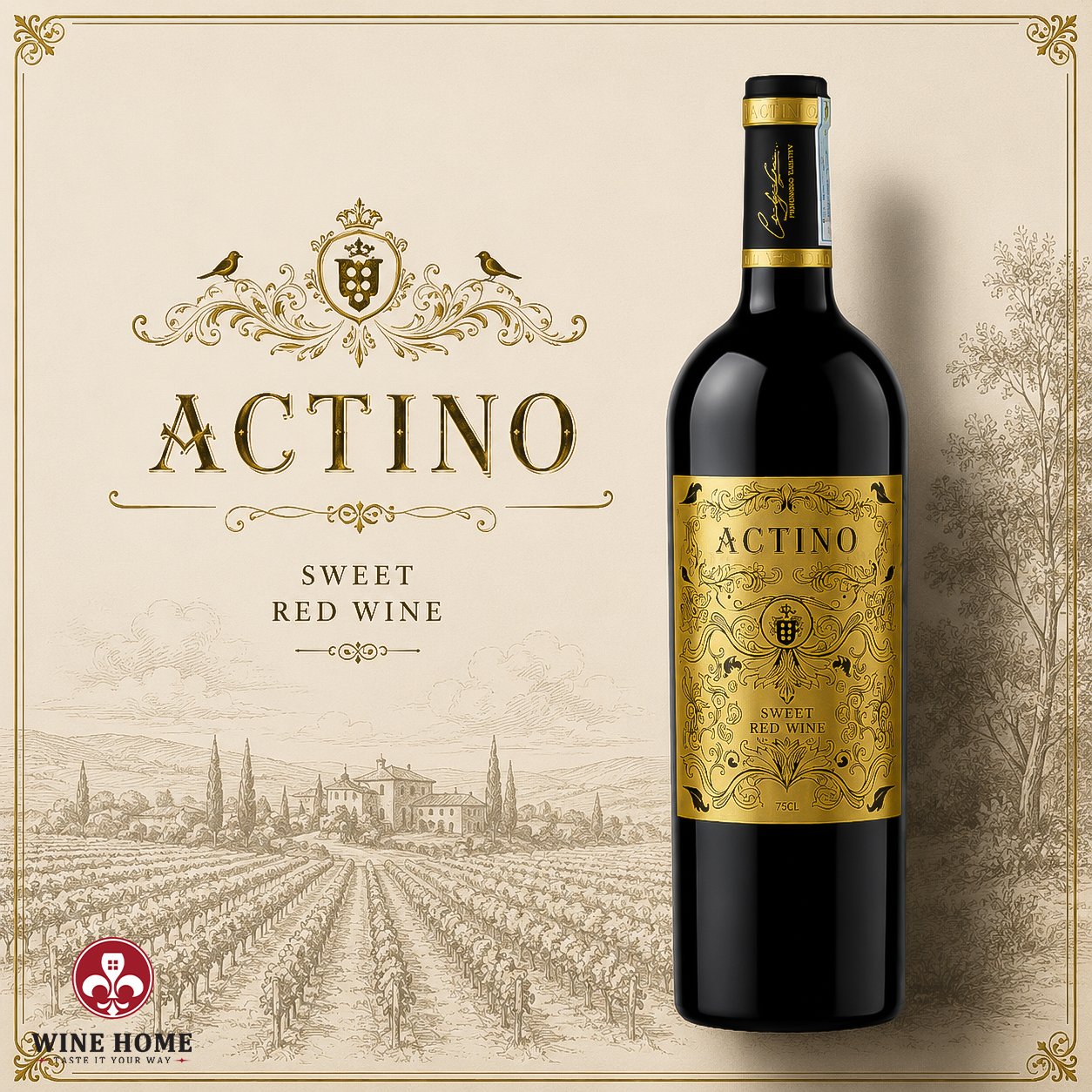 Rượu Vang Ngọt Actino Sweet Red Wine – Vẻ Đẹp Ngọt Ngào Từ Tây Ban Nha | Rượu Vang Wine Home Actino Sweet Red Wine – Vẻ Đẹp Ngọt Ngào Từ Tây Ban Nha