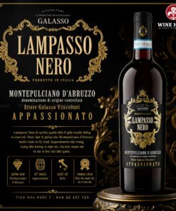 Rượu vang Ý Lampasso Nero Appassionato – Vang Ý Appassimento Đậm Đà, Sang Trọng