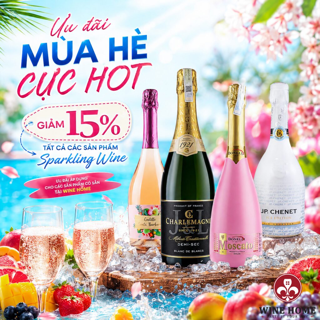 Ưu Đãi Mùa Hè Cực Hot – Giảm 15% Tất Cả Sparkling Wine Tại WineHome