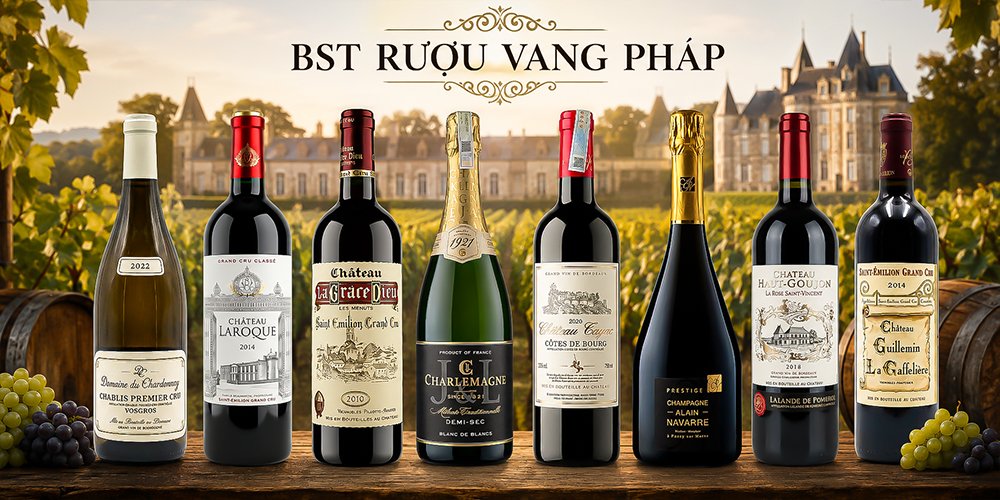 BST Rượu vang Pháp nhập khẩu chính hãng