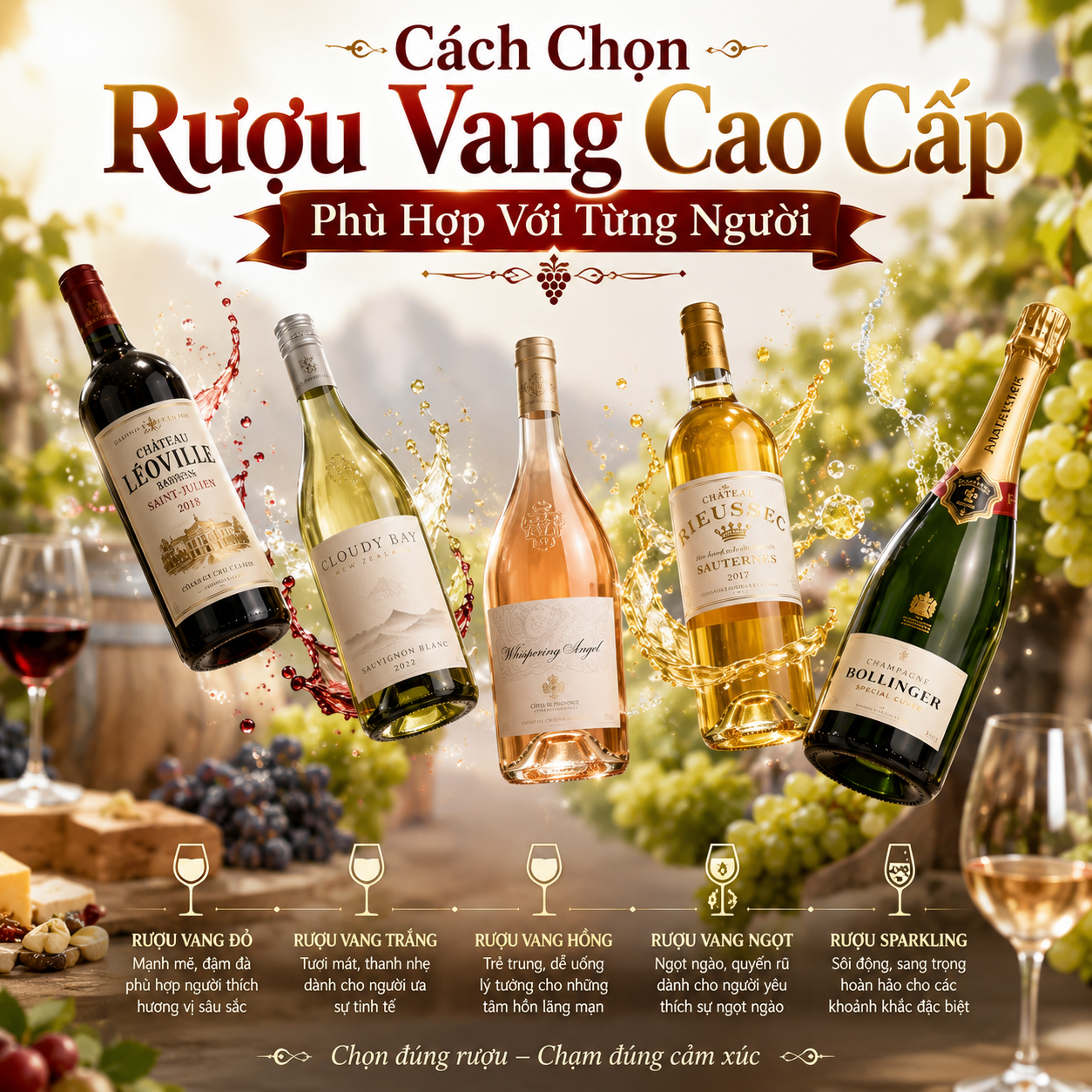 Cách Chọn Rượu Vang Cao Cấp Phù Hợp