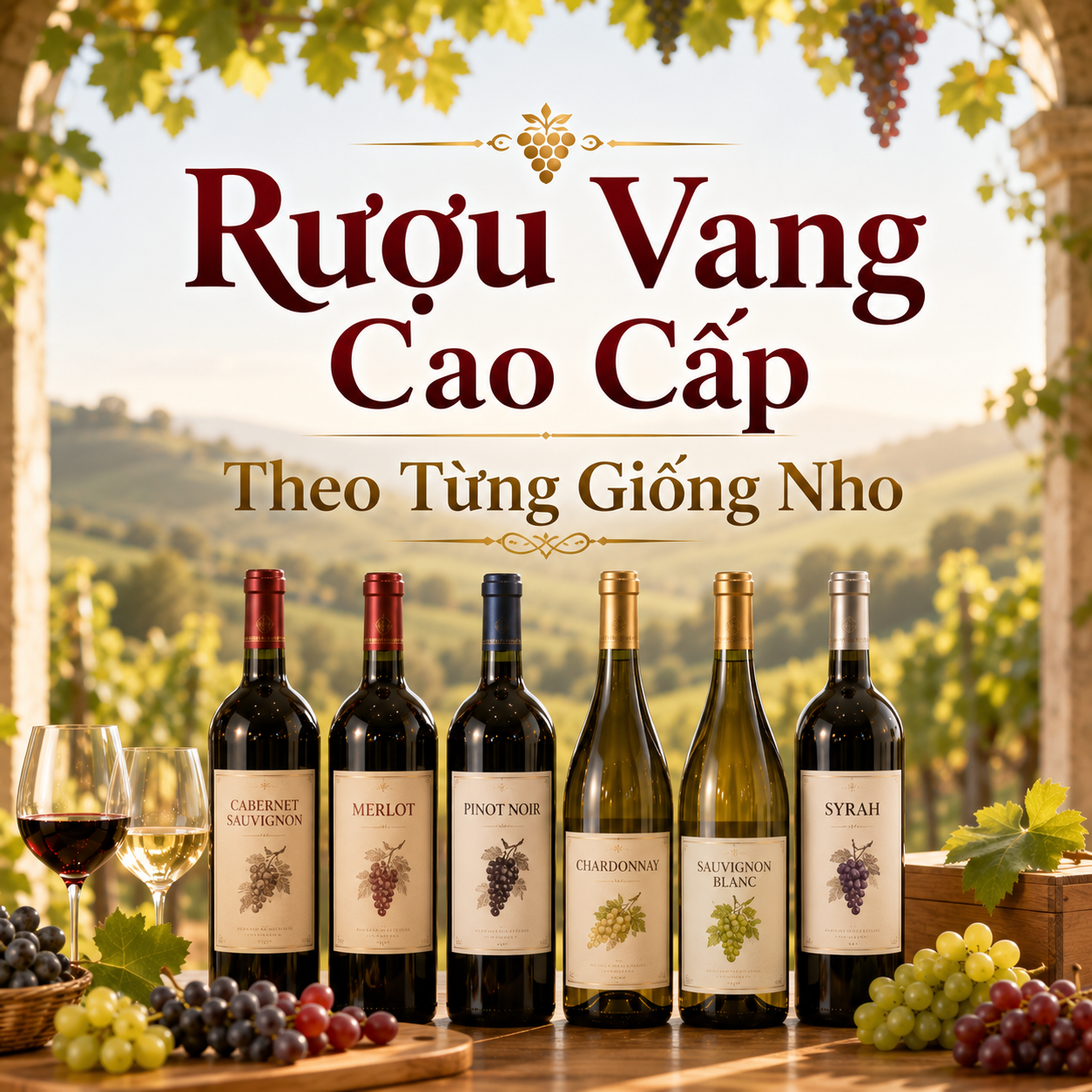 Rượu Vang Cao Cấp Theo Từng Giống Nho – Đặc Điểm Và Cách Lựa Chọn Phù Hợp