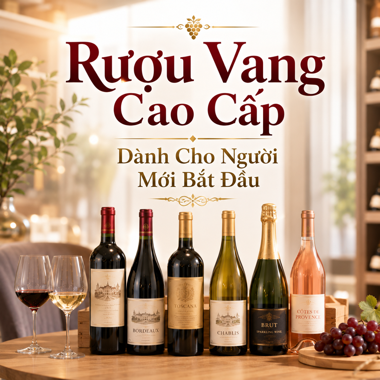 Rượu Vang Cao Cấp Dành Cho Người Mới Bắt Đầu