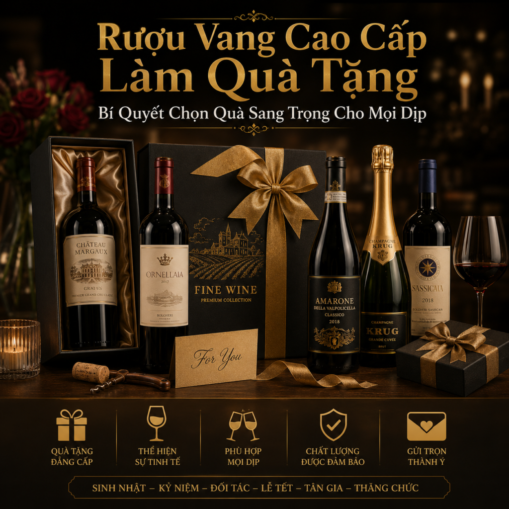 Rượu Vang Cao Cấp Làm Quà Tặng Hướng Dẫn Chọn Quà Sang Trọng Cho Mọi Dịp