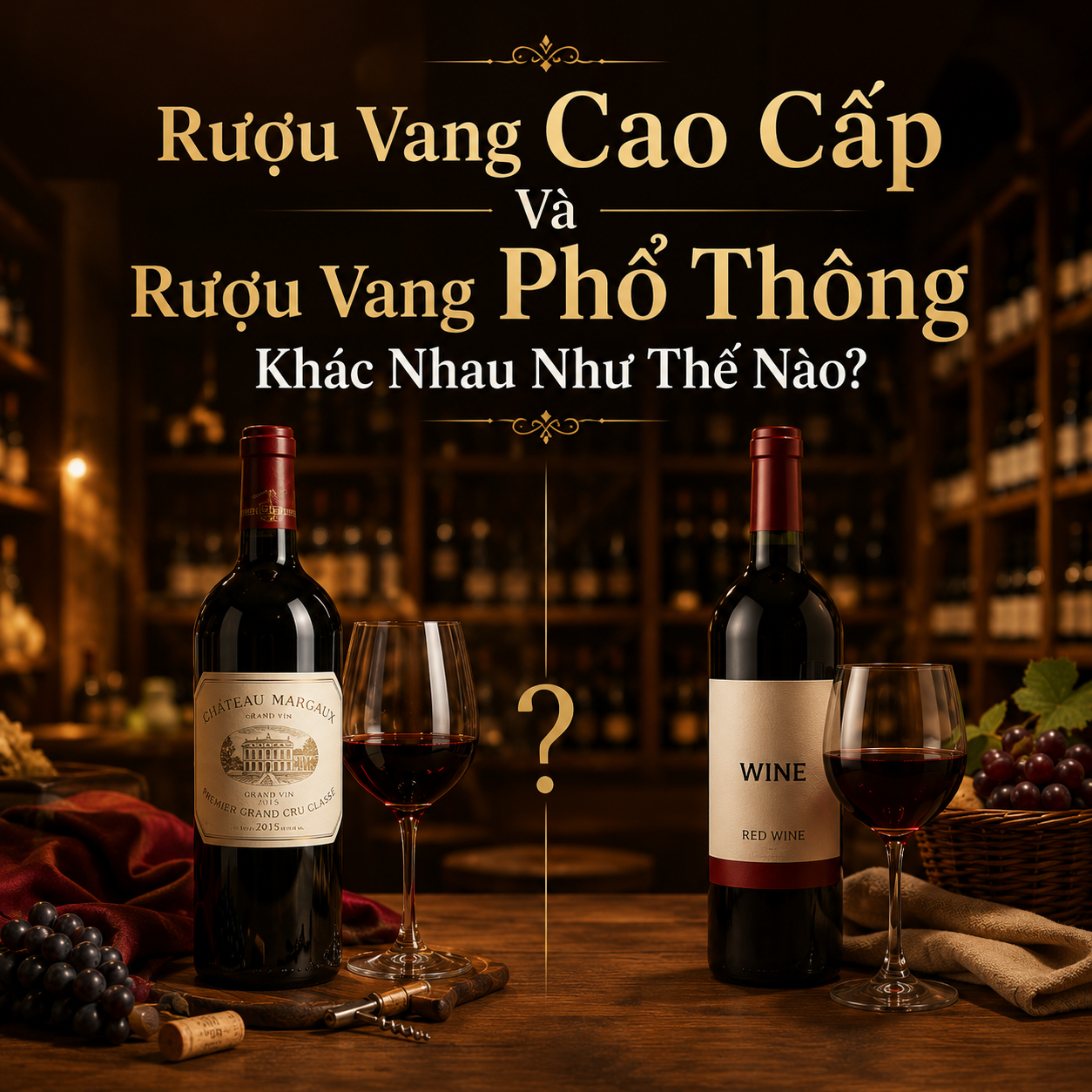 Rượu Vang Cao Cấp Và Rượu Vang Phổ Thông Khác Nhau Như Thế Nào